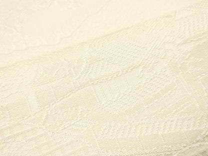 平和屋着物▼白生地　反物　着尺　風景地紋　生成り色　逸品　未使用　DABH8167zy