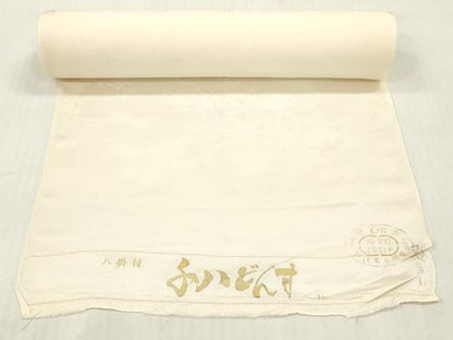 平和屋着物▼白生地　反物　着尺　風景地紋　生成り色　逸品　未使用　DABH8168zy