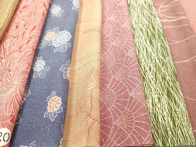平和屋着物▼柄見本　反物　山の絵　京都誂友禅　リメイク生地　材料　逸品　未使用　DABH8178zy
