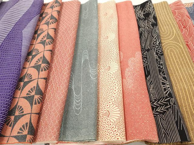 平和屋着物▼柄見本　反物　山の絵　京都誂友禅　リメイク生地　材料　逸品　未使用　DABH8178zy