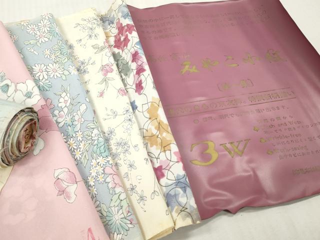 平和屋着物▼みやこ小紋　柄見本　反物　京染　リメイク生地　材料　逸品　未使用　DABH8179zy
