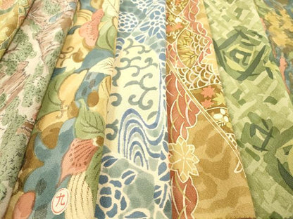 平和屋着物▼　柄見本　反物　天動　京都誂友禅　リメイク生地　材料　逸品　未使用　DABH8180zy