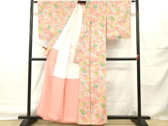 平和屋着物■上質な小紋　枝椿　正絹　逸品　DABH8219zy