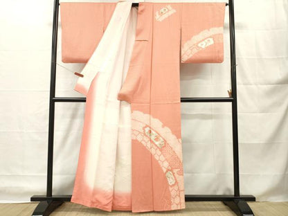 平和屋着物■中国三大刺繍　相良刺繍　訪問着　絞り　宝尽くし文　銀彩　正絹　逸品　DABH8222zy