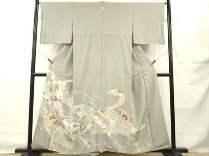 平和屋着物■豪華色留袖　作家物　几帳雪輪花文　金彩　正絹　逸品　DABH8223zy