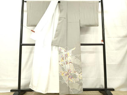 平和屋着物■豪華色留袖　作家物　几帳雪輪花文　金彩　正絹　逸品　DABH8223zy