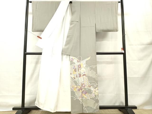 平和屋着物■豪華色留袖　作家物　几帳雪輪花文　金彩　正絹　逸品　DABH8223zy