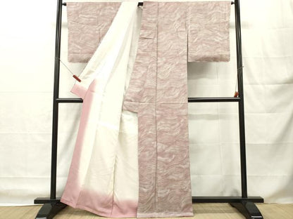 平和屋着物■上質な小紋　流水文　正絹　逸品　未使用　DABH8224zy