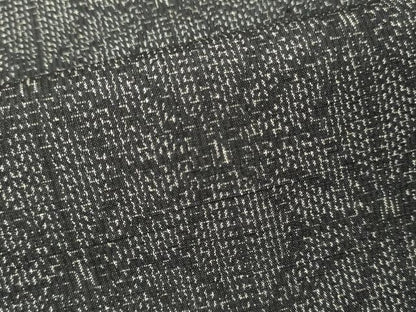 平和屋着物■上質な紬　麻の葉紋様　黒地　正絹　逸品　DABH8225zy
