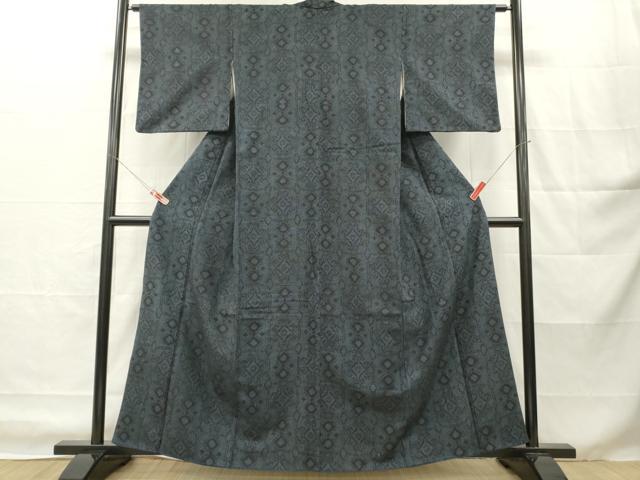 平和屋着物■上質な紬　抽象文様　正絹　逸品　DABH8227zy