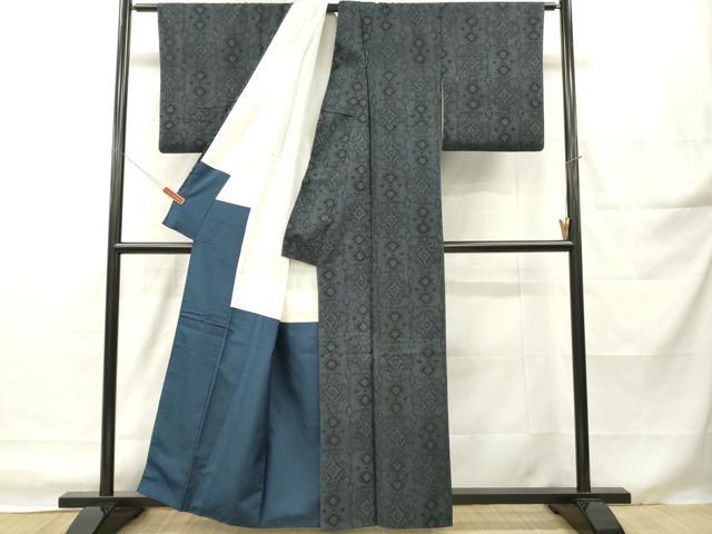 平和屋着物■上質な紬　抽象文様　正絹　逸品　DABH8227zy