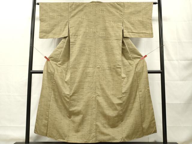 平和屋着物■上質な紬　幾何学文　正絹　逸品　DABH8230zy