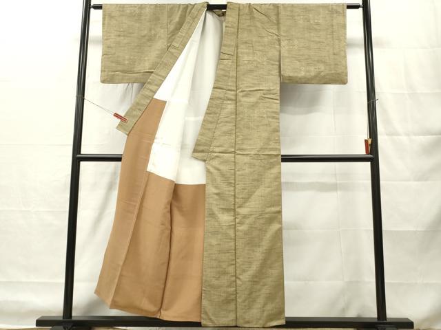 平和屋着物■上質な紬　幾何学文　正絹　逸品　DABH8230zy