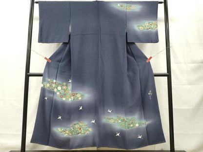 平和屋着物■訪問着　飛鶴宝尽くし文　暈し染め　金彩　正絹　逸品　DABH8233zy