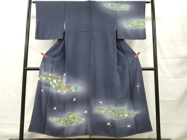 平和屋着物■訪問着　飛鶴宝尽くし文　暈し染め　金彩　正絹　逸品　DABH8233zy