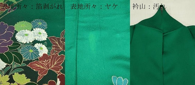 平和屋着物■豪華振袖　草花文　暈し染め　金彩　正絹　逸品　DABH8235zy