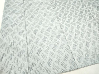 平和屋着物■上質な紬　幾何学文　正絹　逸品　DABH8236zy