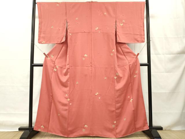 平和屋着物■上質な小紋　草花文　金彩　正絹　逸品　DABH8238zy