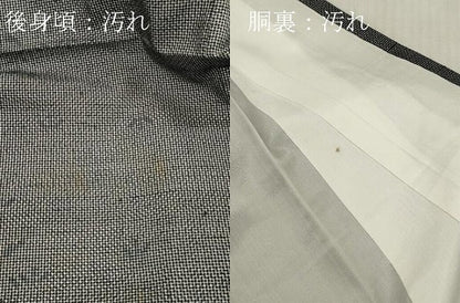 平和屋着物■上質な紬　笹の葉文　正絹　逸品　DABH8239zy