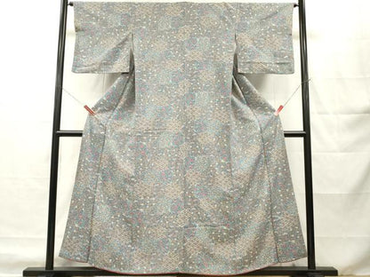 平和屋着物■上質な小紋　宝尽くし草花文　正絹　逸品　DABH8240zy