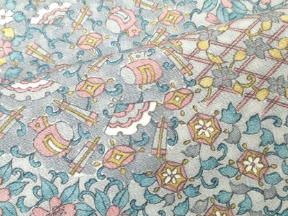 平和屋着物■上質な小紋　宝尽くし草花文　正絹　逸品　DABH8240zy