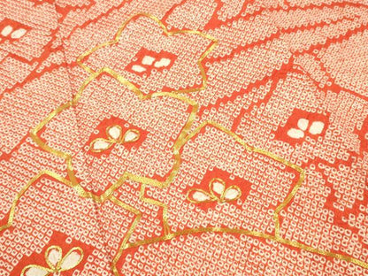 平和屋着物■豪華振袖　駒刺繍　総絞り　笹竹花文　正絹　逸品　DABH8245zy