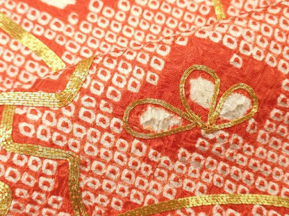 平和屋着物■豪華振袖　駒刺繍　総絞り　笹竹花文　正絹　逸品　DABH8245zy