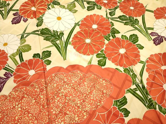 平和屋着物■豪華振袖　駒刺繍　雲取り菊文　金彩　正絹　逸品　DABH8246zy