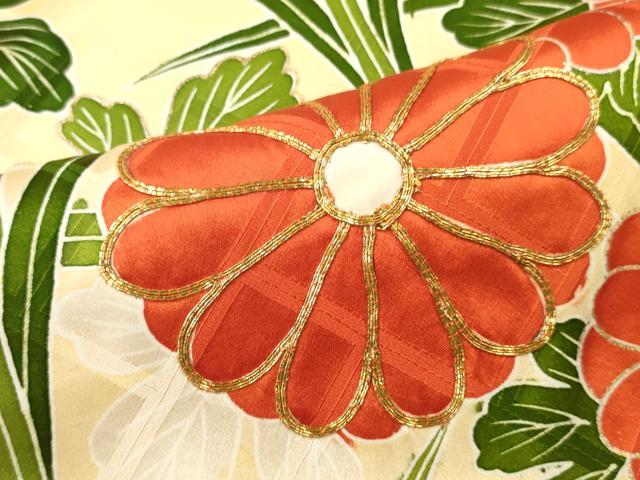 平和屋着物■豪華振袖　駒刺繍　雲取り菊文　金彩　正絹　逸品　DABH8246zy
