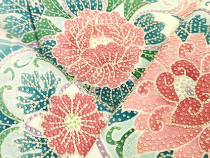 平和屋着物■中国三大刺繍　相良刺繍　訪問着　舞花文　暈し染め　正絹　逸品　DABH8257zy
