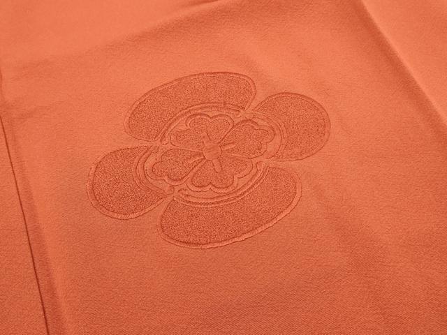 平和屋着物■無地絵羽訪問着　刺繍　舞花文　樺色　正絹　逸品　DABH8265zy