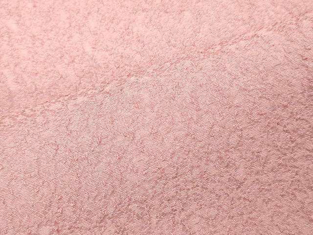 平和屋着物■上質な色無地　霞地紋　水柿色　正絹　逸品　DABH8266zy