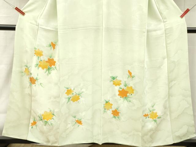 平和屋着物■訪問着　草花文　金彩　正絹　逸品　DABH8271zy