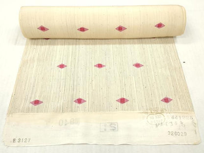平和屋着物▼小紋　反物　着尺　菱文　逸品　未使用　DABH8313zy