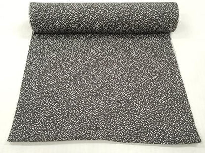 平和屋着物▼小紋　反物　着尺　花弁散らし模様　黒地　逸品　未使用　DABH8330zy