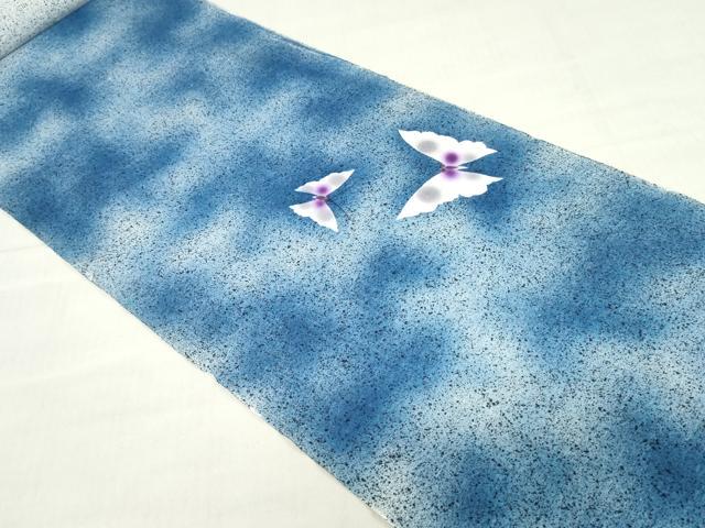 平和屋着物＊夏物　付下げ・浴衣兼用　反物　着尺　手描染　花鳥文　綿　逸品　未使用　DABH8345zy