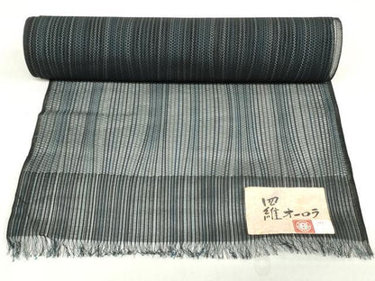 平和屋着物▽西陣　羽織・コート　反物　羽尺　スリーシーズン　春夏秋　塵除け　羅　オーロラ　霞文　証紙付き　逸品　未使用　DABH8348zy