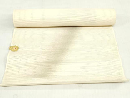 平和屋着物＊夏物　西陣　田中義織物　名古屋帯　帯反物　刺繍　松皮菱花文　金彩　証紙付き　逸品　未使用　DABH8349zy