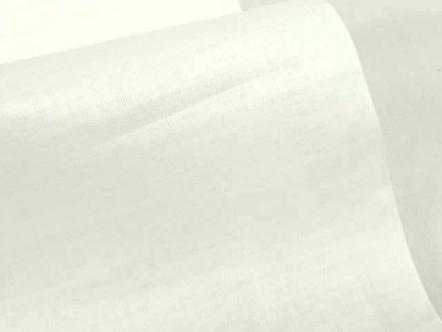 平和屋着物＊夏物　白生地　反物　着尺　生成り色　綿麻　逸品　未使用　DABH8355zy
