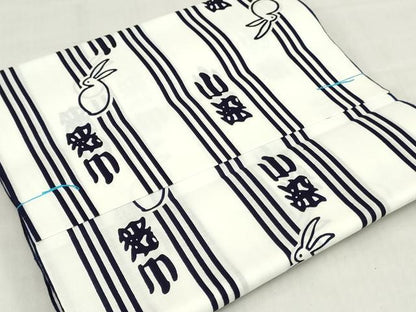 平和屋着物＊夏物　浴衣　反物　着尺　注染　兎間道　綿　逸品　未使用　DABH8356zy