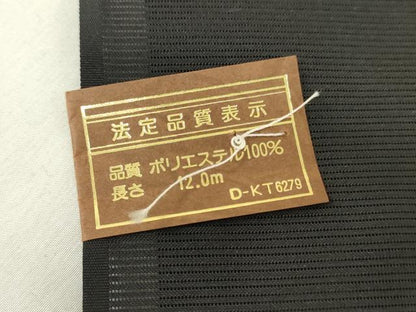 平和屋着物＊夏物　黒生地　黒反物　着尺　駒絽　洗える着物　未使用　DABH8372zy