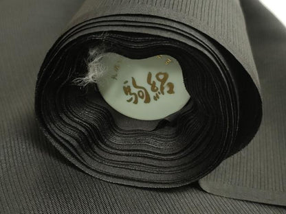 平和屋着物＊夏物　黒生地　黒反物　着尺　駒絽　洗える着物　未使用　DABH8372zy