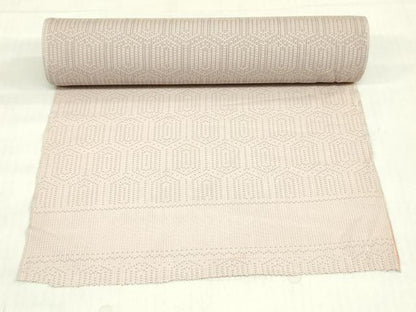 平和屋着物＊夏物　お召　反物　着尺　縦絽　亀甲柄　逸品　未使用　DABH8375zy
