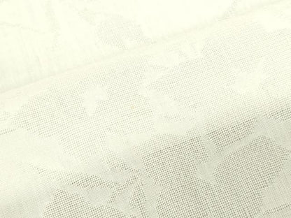 平和屋着物＊夏物　長襦袢　反物　着尺　小千谷本麻紋紗　草花文紗　生成り色　小千谷織物謹製　証紙付き　麻　逸品　未使用　DABH8378zy
