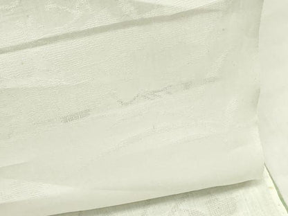 平和屋着物＊夏物　長襦袢　反物　着尺　小千谷本麻紋紗　草花文紗　生成り色　小千谷織物謹製　証紙付き　麻　逸品　未使用　DABH8378zy
