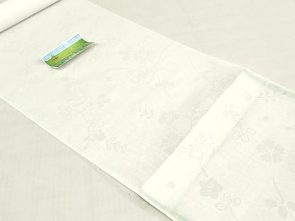 平和屋着物＊夏物　長襦袢　反物　着尺　本織紗　草花文紗　胡紛色　未使用　DABH8381zy