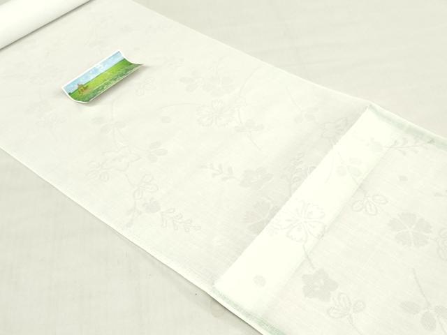 平和屋着物＊夏物　長襦袢　反物　着尺　本織紗　草花文紗　胡紛色　未使用　DABH8381zy