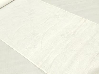 平和屋着物＊夏物　長襦袢　反物　着尺　草葉文紗　生成り色　麻　逸品　未使用　DABH8439zy