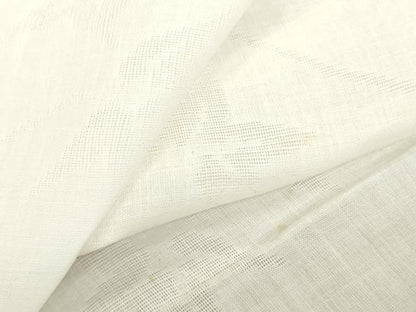 平和屋着物＊夏物　長襦袢　反物　着尺　草葉文紗　生成り色　麻　逸品　未使用　DABH8439zy
