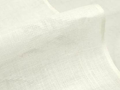 平和屋着物＊夏物　長襦袢　反物　着尺　草葉文紗　生成り色　麻　逸品　未使用　DABH8439zy